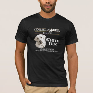 Collier and McKeel White Dog black t-shirt