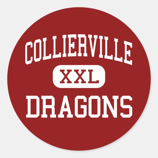 Collierville - Dragons - Middle - Collierville Classic Round Sticker (Front)
