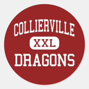 Collierville - Dragons - Middle - Collierville Classic Round Sticker