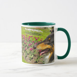 Collies and Tulips Mug