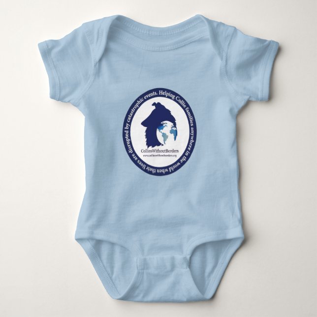 ColliesWithoutBorders logo Baby Bodysuit (Front)