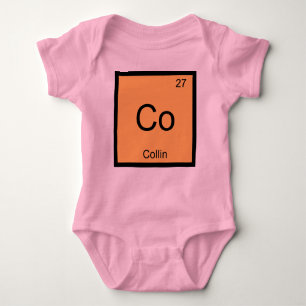 Collin Name Chemistry Element Periodic Table Baby Bodysuit