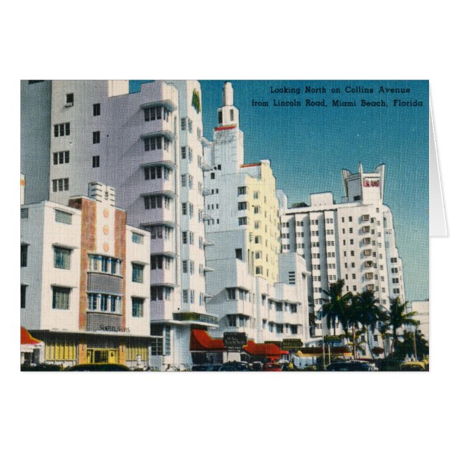 Collins Ave., Miami Beach, FL Vintage (Front Horizontal)