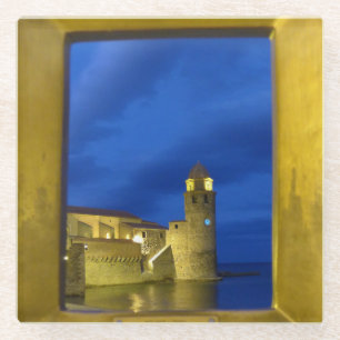 Collioure Lighthouse Glass Coaster