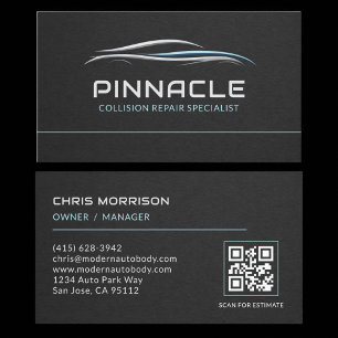 Collision Repair Specialist QR Code Professional Business Card