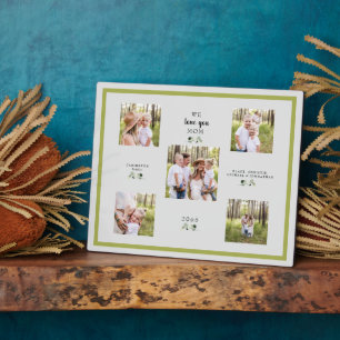 Colllage Photo We love You Mum Botanical Plaque