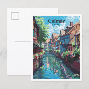 Colmar France Art Vintage Travel Postcard