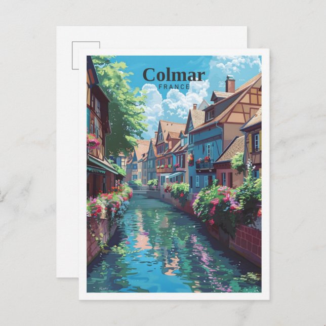 Colmar France Art Vintage Travel  Postcard (Front/Back)