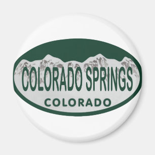 Colo Spgs license oval Magnet