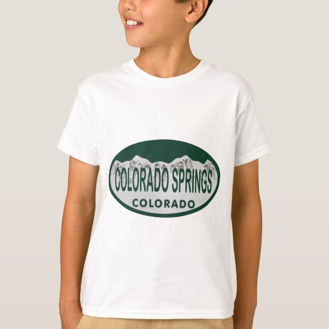 Colo Spgs license oval T-Shirt (Front)
