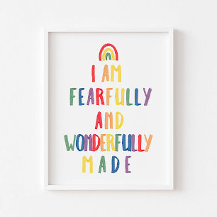 Coloful Fearfully wonderfully made print