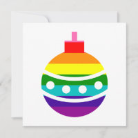 Coloful LGBTQ Pride Rainbow Flag Christmas Bauble