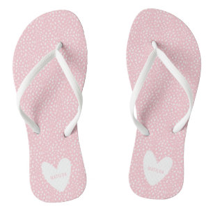 Coloful spot with heart personalised thongs