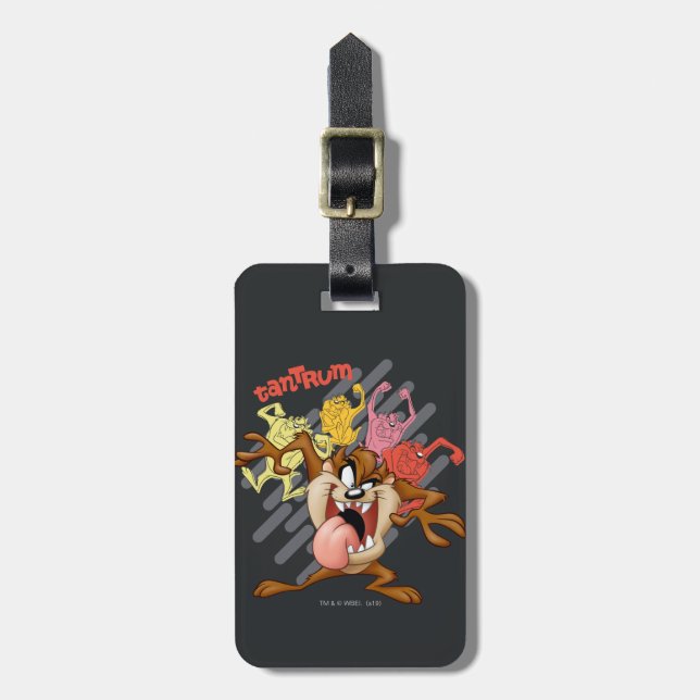 Coloful "Tantrum" TAZ™ Luggage Tag (Front Vertical)