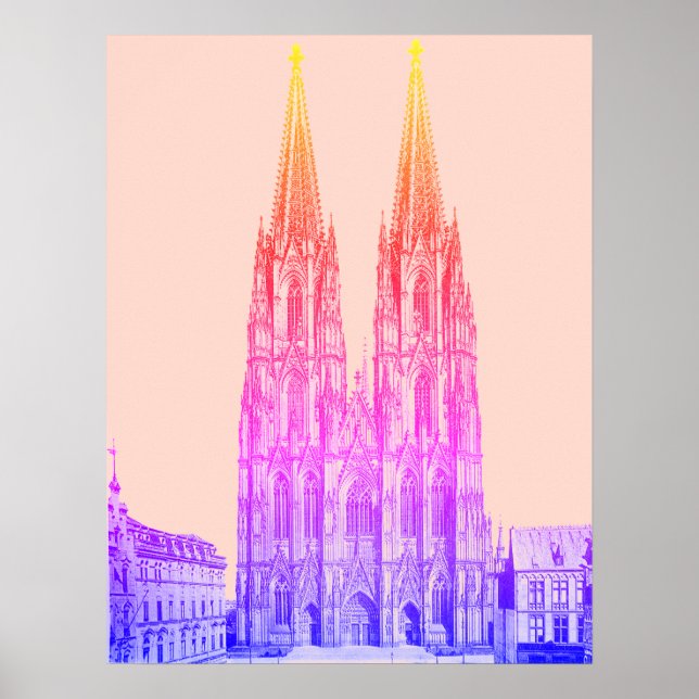 Cologne cathedral 1911 – Kölner Dom pastel Poster (Front)