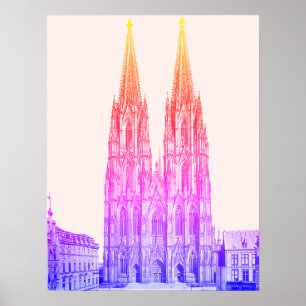 Cologne cathedral 1911 – Kölner Dom pastel Poster