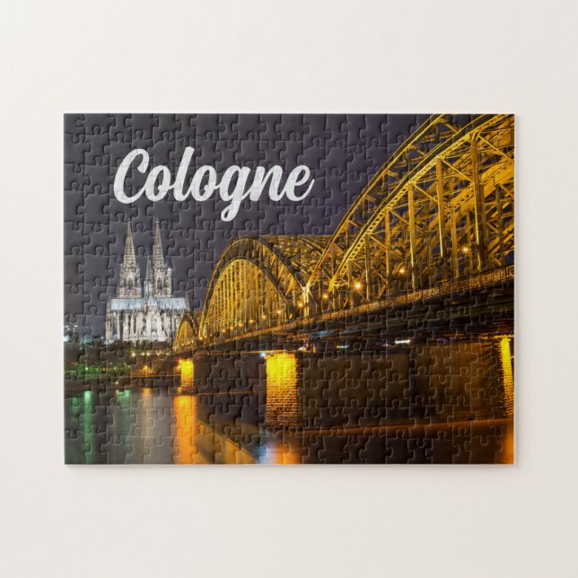 Cologne Cathedral at Night, Germany Jigsaw Puzzle (Horizontal)