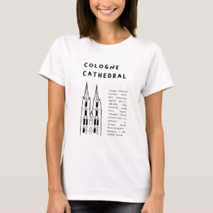 "Cologne Cathedral, Germany"   Minimalist Art T-Shirt