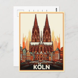 Cologne Cathedral, Köln germany holiday Postcard