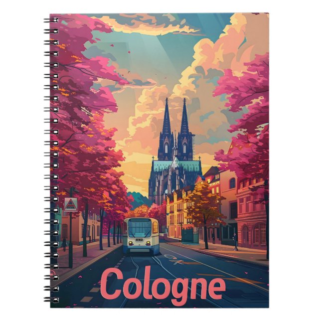 Cologne : Cathedral Majesty and Purple Tranquillit Notebook (Front)