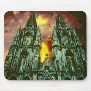 Cologne Cathedral with sun Mouse Pad
