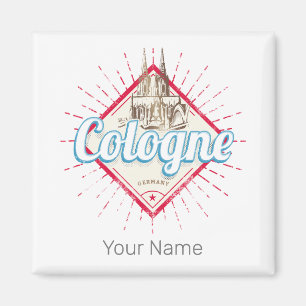 Cologne City Germany Retro Cathedral Vintage Magnet