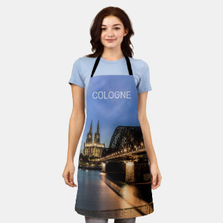 Cologne Cityscape Germany Dom Night Souvenir Apron
