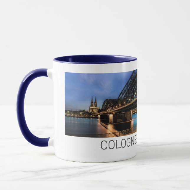 Cologne Cityscape Germany Dom Night Souvenir Mug (Left)