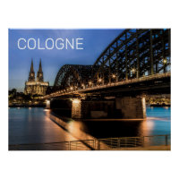 Cologne Cityscape Germany Dom Night Souvenir