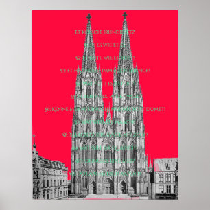 Cologne Dome Cologne Köln Kölsches Grundgesetz Poster