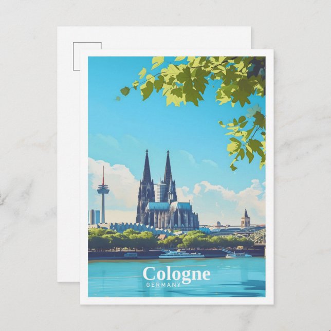 Cologne Germany Art Vintage Travel  Postcard (Front/Back)