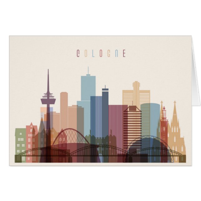 Cologne, Germany | City Skyline (Front Horizontal)