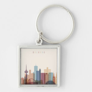Cologne, Germany City Skyline Key Ring