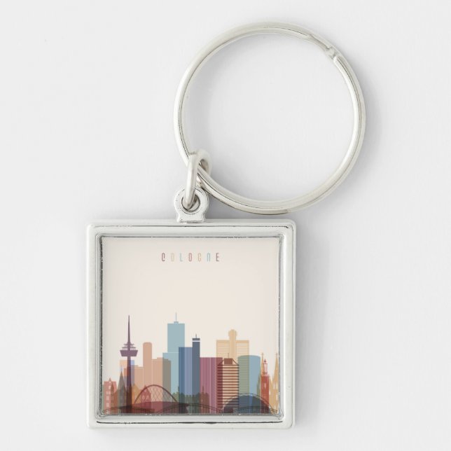 Cologne, Germany | City Skyline Key Ring (Front)