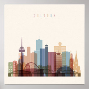 Cologne, Germany   City Skyline Poster