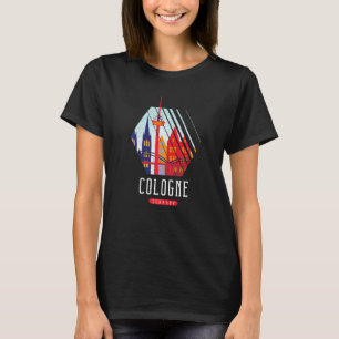 Cologne Germany City Skyline Silhouette Outline Sk T-Shirt