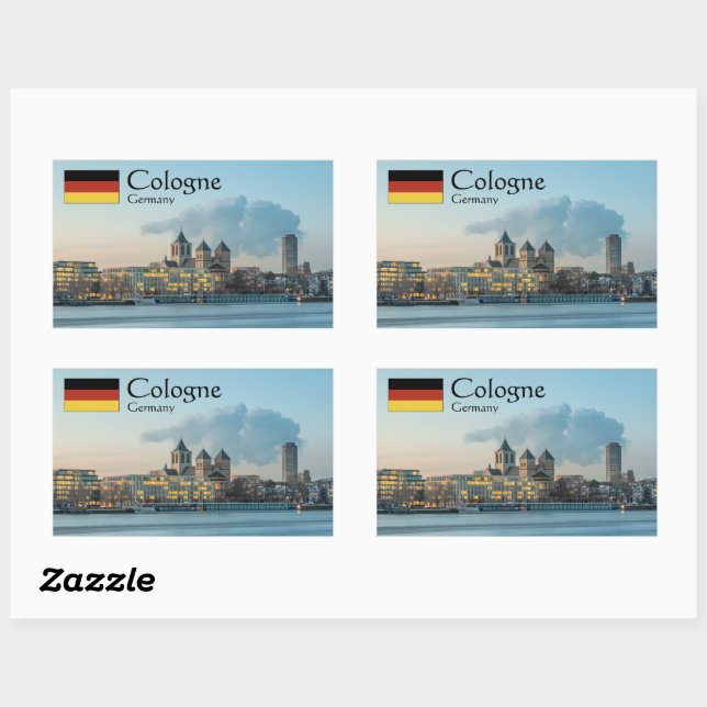 Cologne Germany Rectangular Sticker (Sheet)