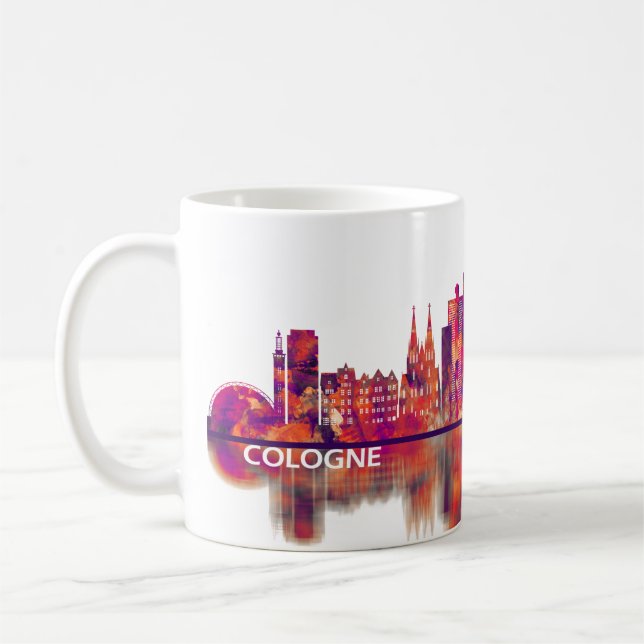 Cologne Germany Skyline Coffee Mug (Left)