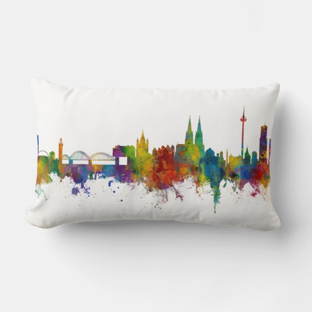 Cologne Germany Skyline Lumbar Cushion (Front)