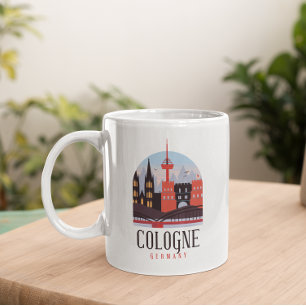 Cologne Germany Vintage Cityscape  Coffee Mug