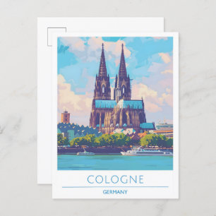 Cologne Germany Vintage Travel  Postcard