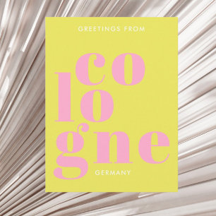 Cologne Köln Germany modern typography Postcard