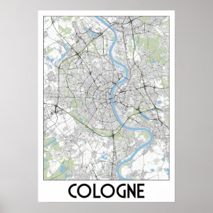 Cologne map poster