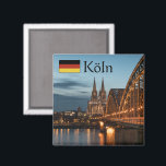 Cologne Souvenir Magnet<br><div class="desc">Travel photo of Cologne at the river Rhine in Germany,  Europe. Photo © Sebastian Worm.</div>
