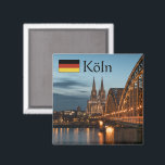 Cologne Souvenir Magnet<br><div class="desc">Travel photo of Cologne at the river Rhine in Germany,  Europe. Photo © Sebastian Worm.</div>