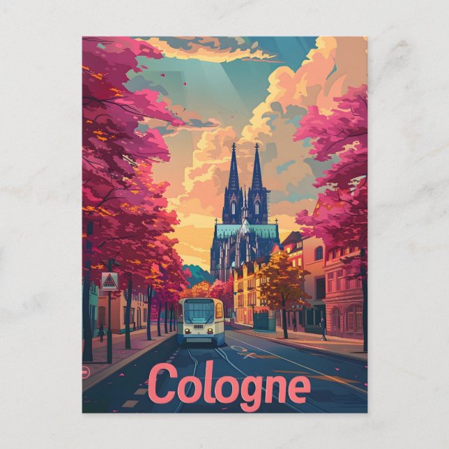 Cologne vintage postcard (Front)