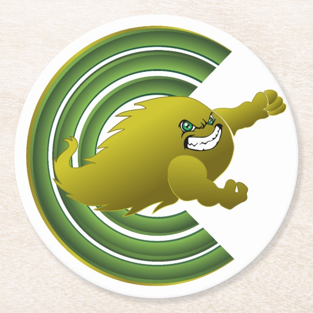 Coloma Comets #2 Round Paper Coaster (Front)