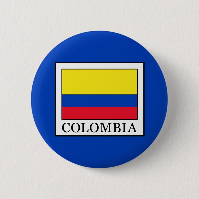 Colombia 6 Cm Round Badge (Front)