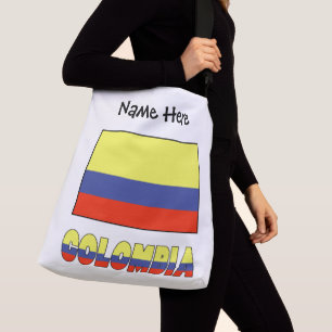 Colombia and Colombian Flag Personalised Crossbody Bag