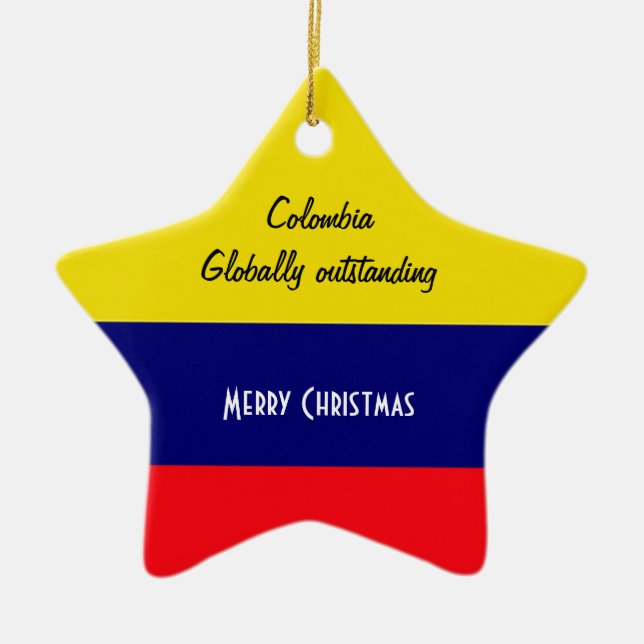 Colombia Ceramic Tree Decoration (Front)